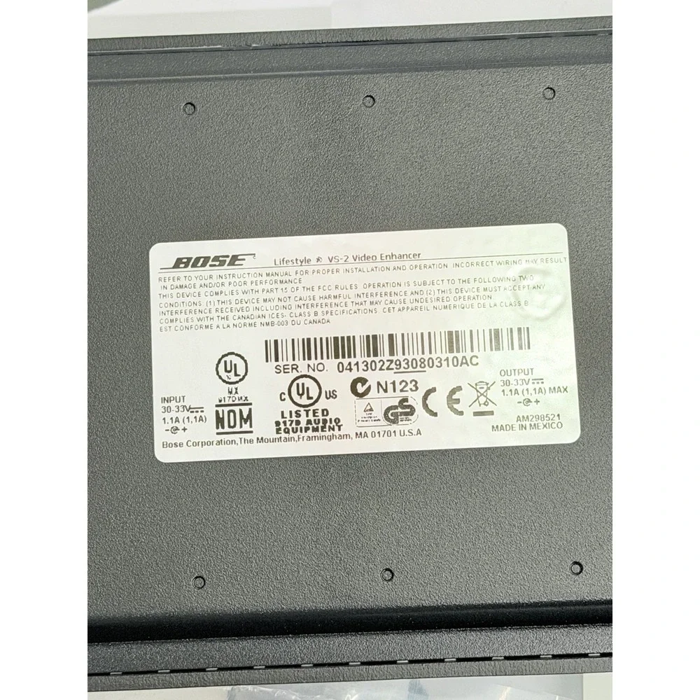 Bose Lifestyle VS-2 Video Enhancer HDMI Upscaler AM298521 w/ Box Manual Cables